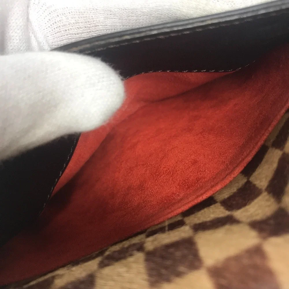 LOUIS VUITTON Brown Damier Leather Pochette Shoulder Bag